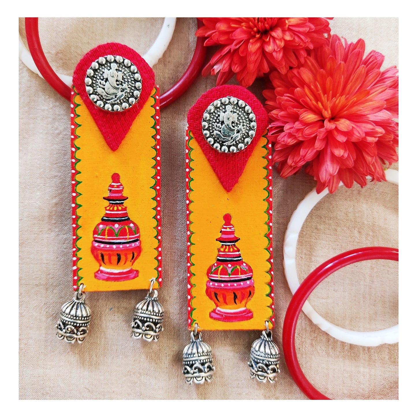 "Shidurdani" Hand-painted Earring