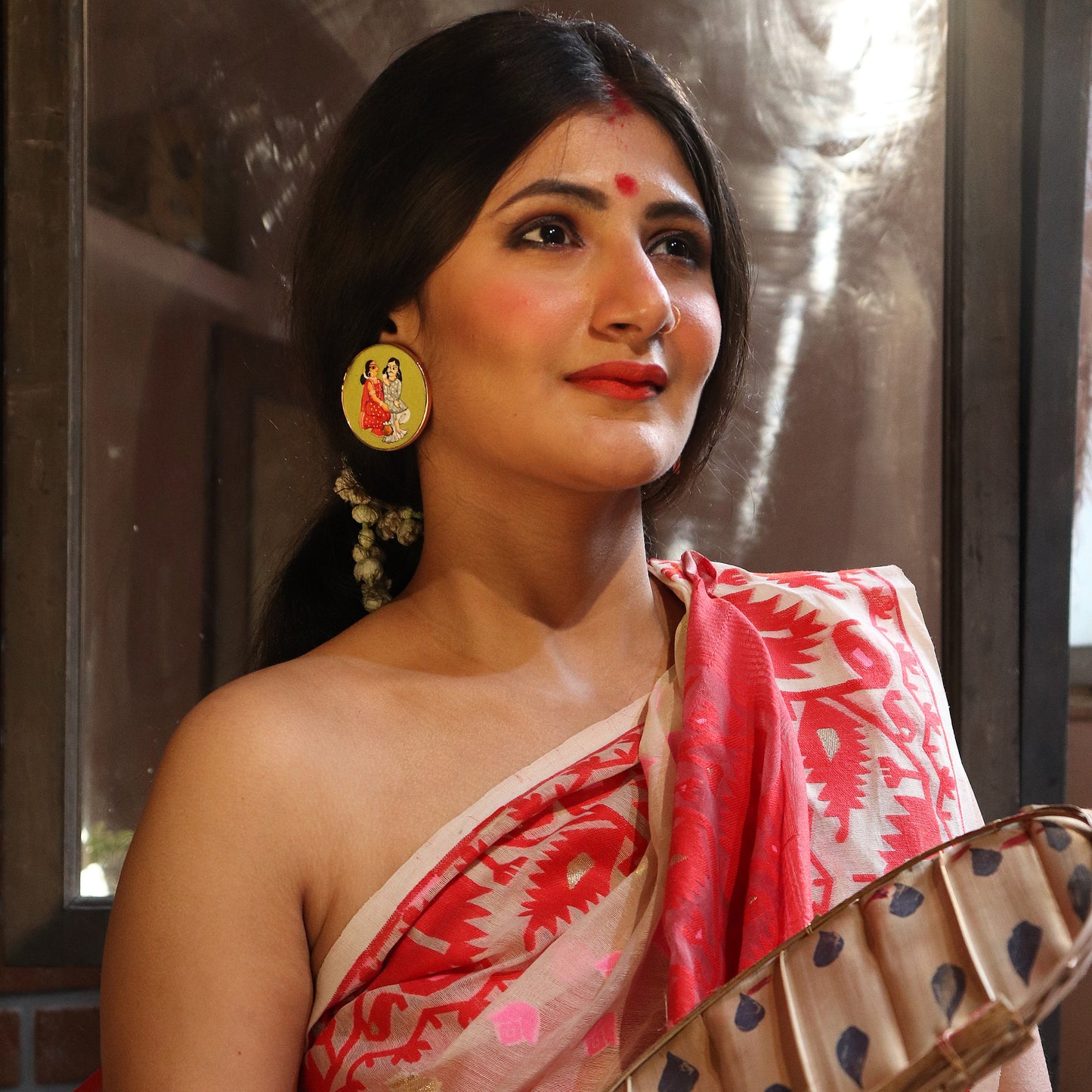 "Aparupa Chaitra" Hand-painted Earring