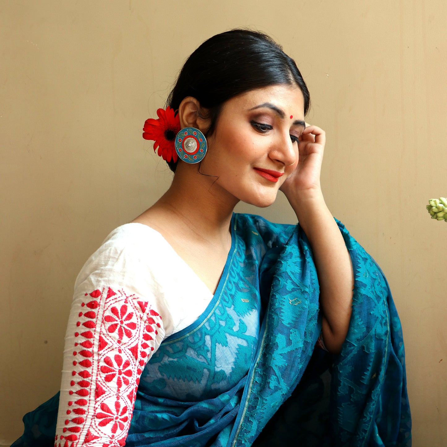 "Chaiti" Hand-painted Earring