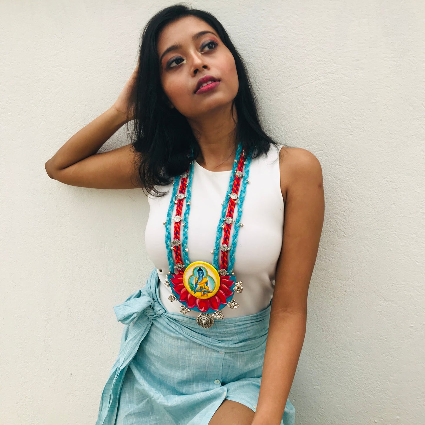 "Maitrayee-2" Hand-painted Neckpiece