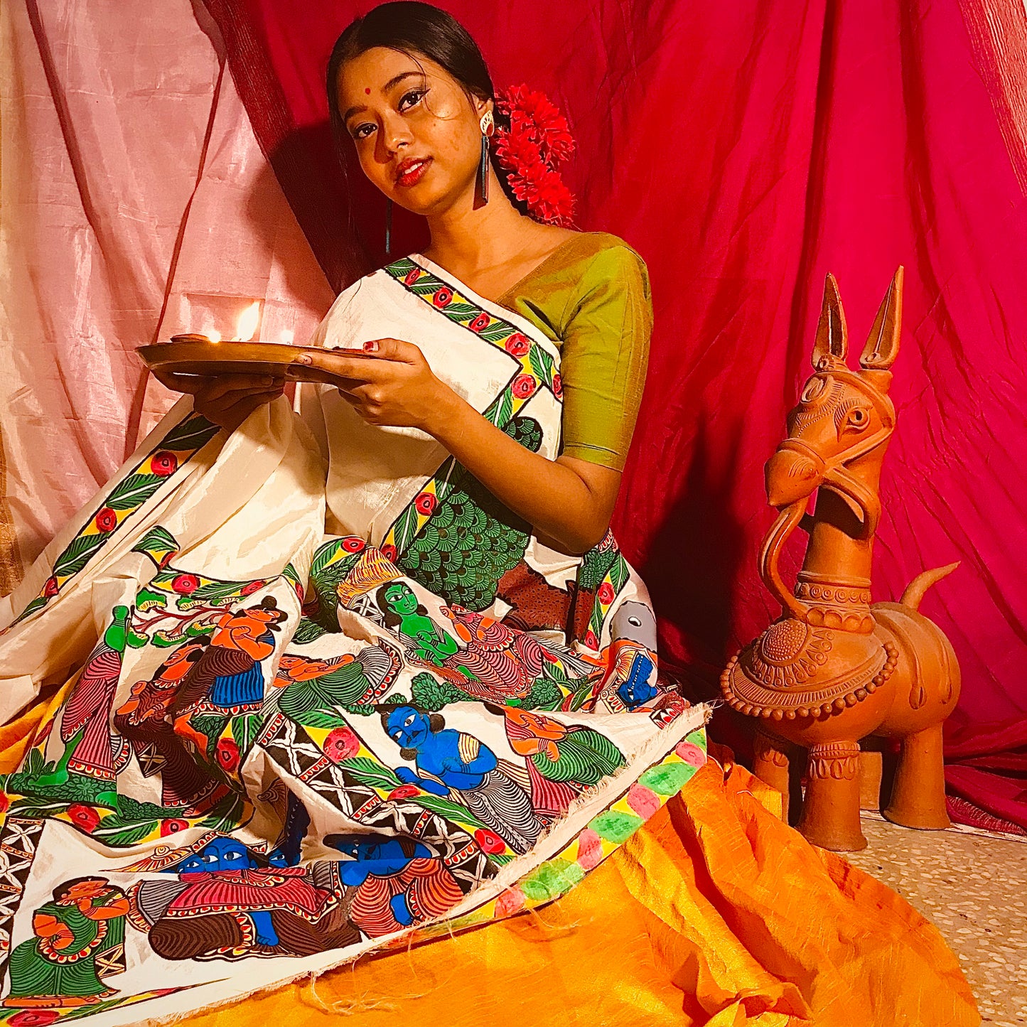 Manashamangal katha-Dupatta