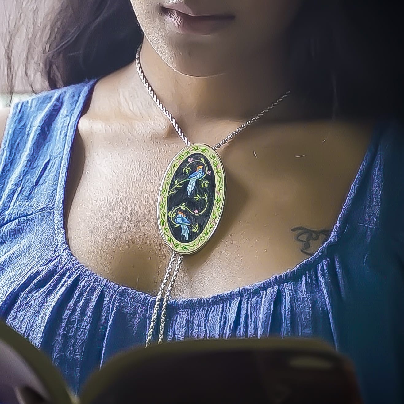 "Nova" Hand-painted Tie-chain