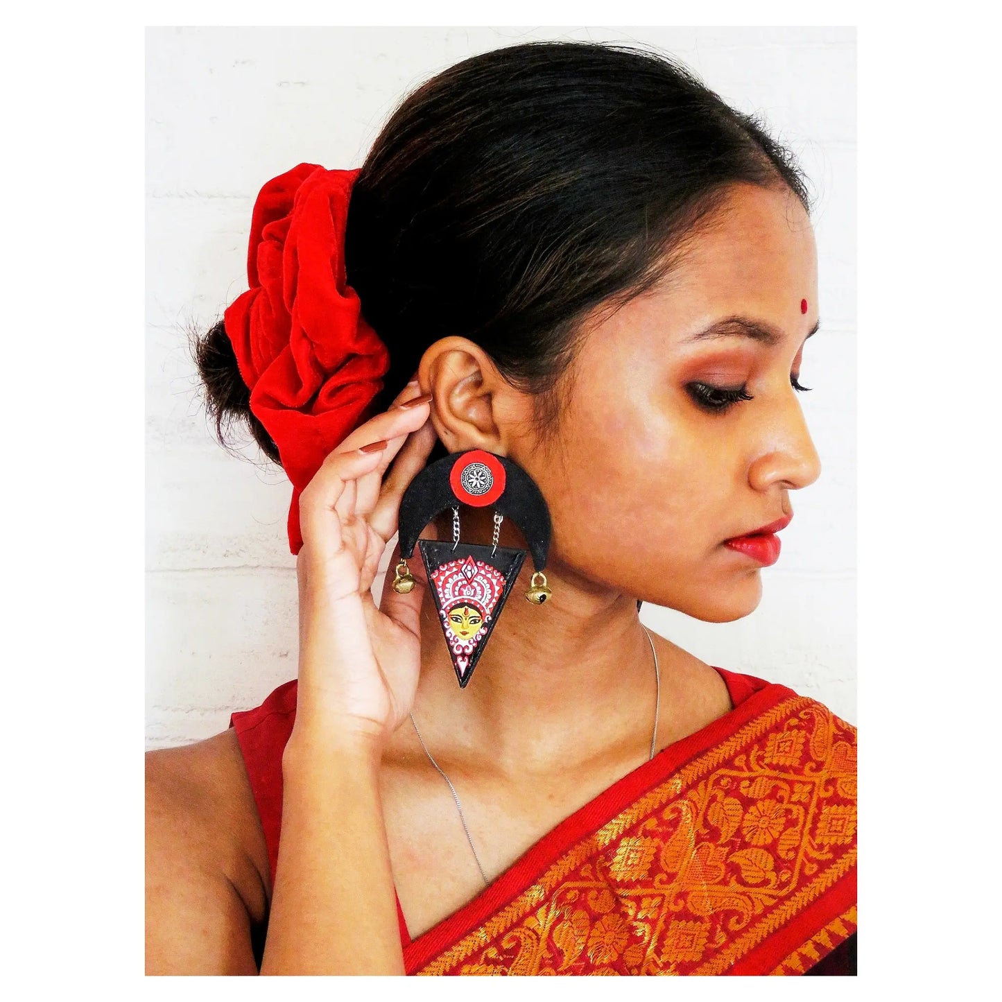 "Chittarupa" Hand-painted Earring