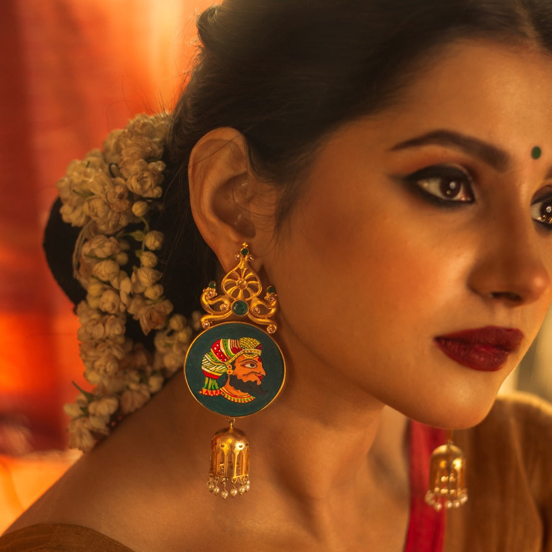 "Hikayat" Hand-painted Earring