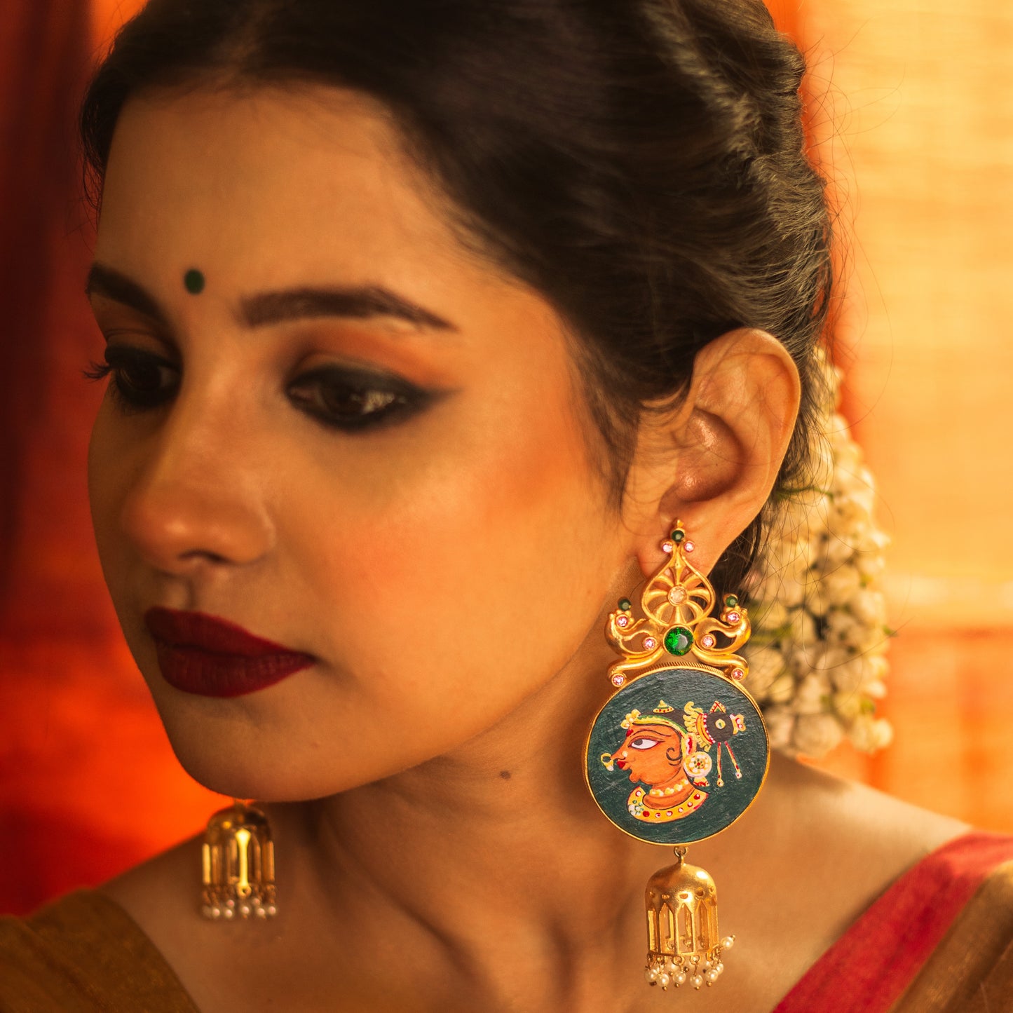 "Hikayat" Hand-painted Earring