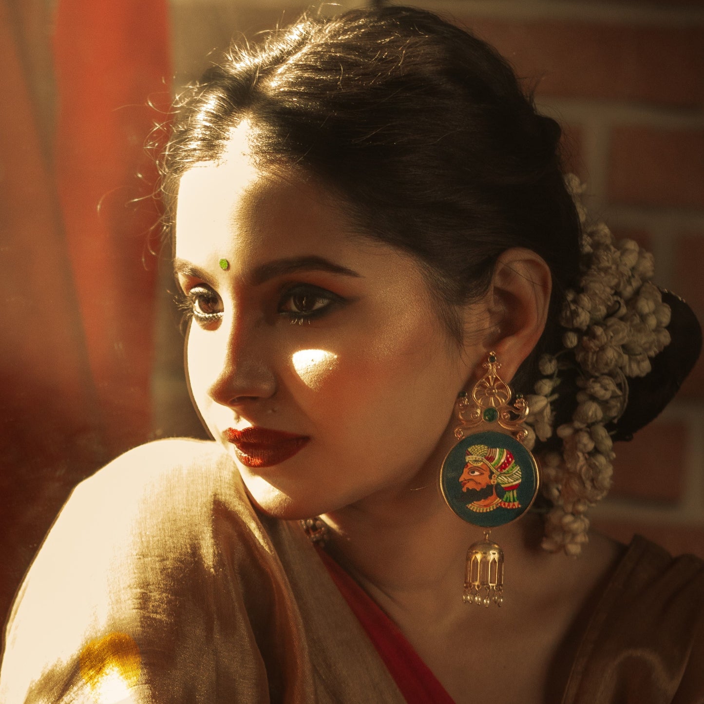 "Hikayat" Hand-painted Earring