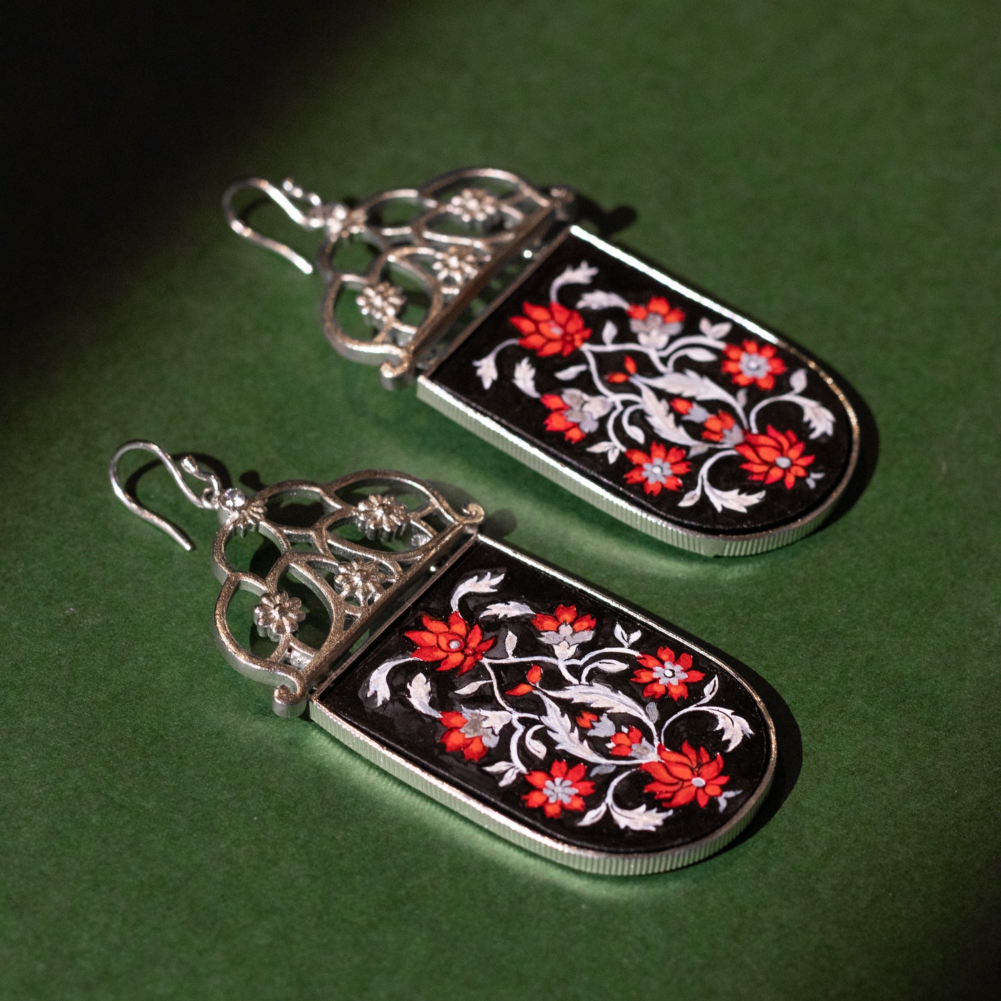"Guldasta" Hand-painted Earring