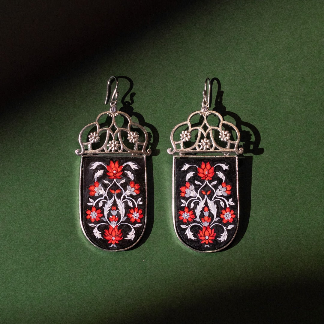 "Guldasta" Hand-painted Earring