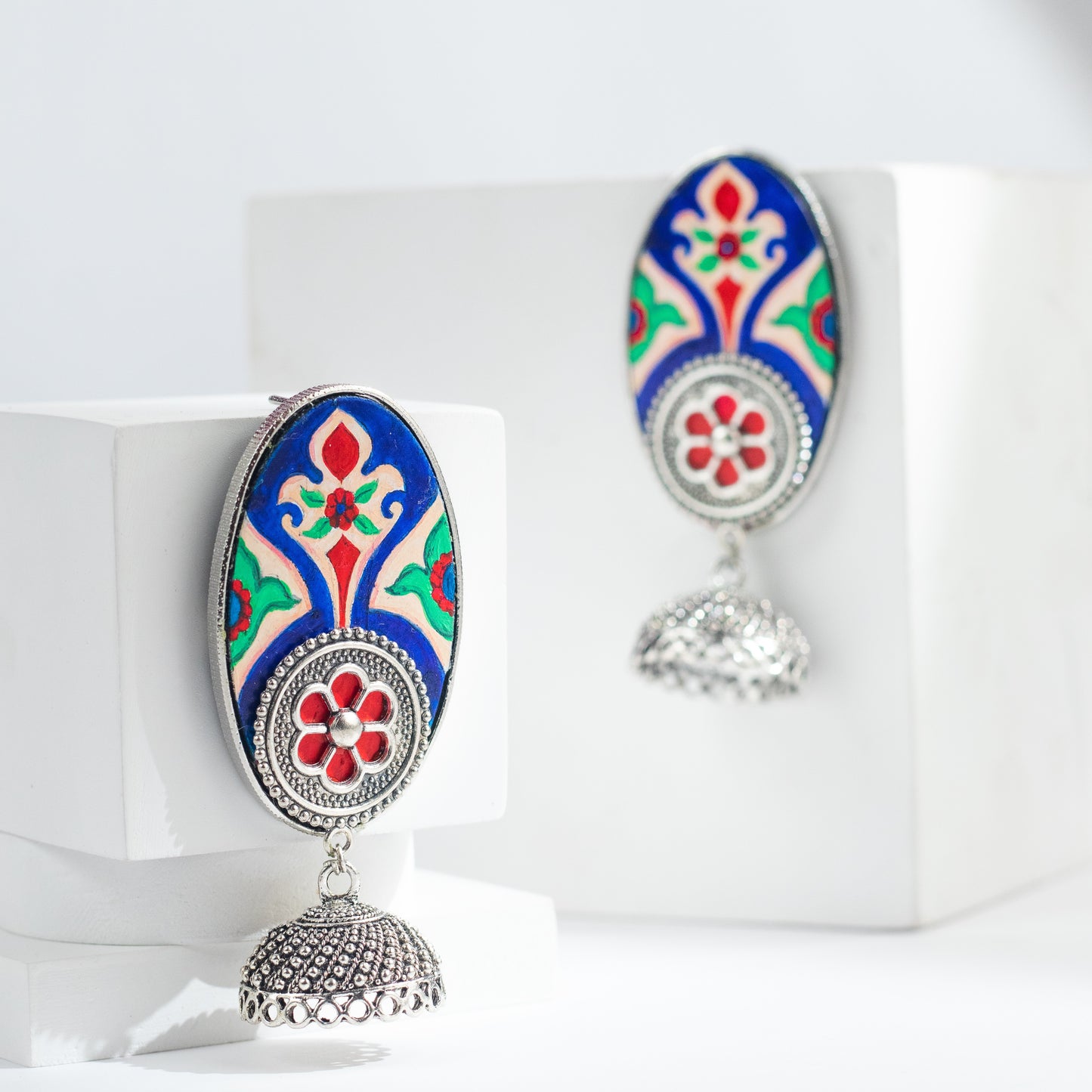 "Asmaani Baisakhi" Hand-painted Earring