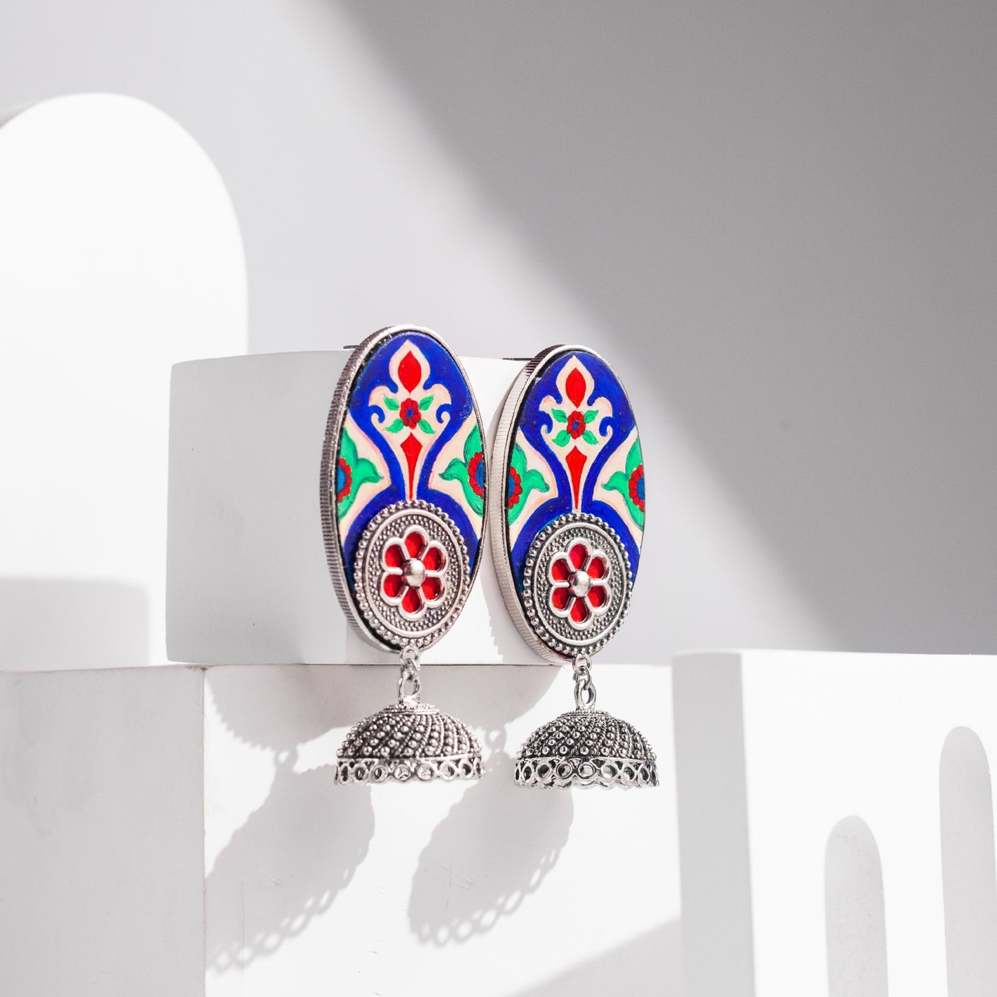 "Asmaani Baisakhi" Hand-painted Earring