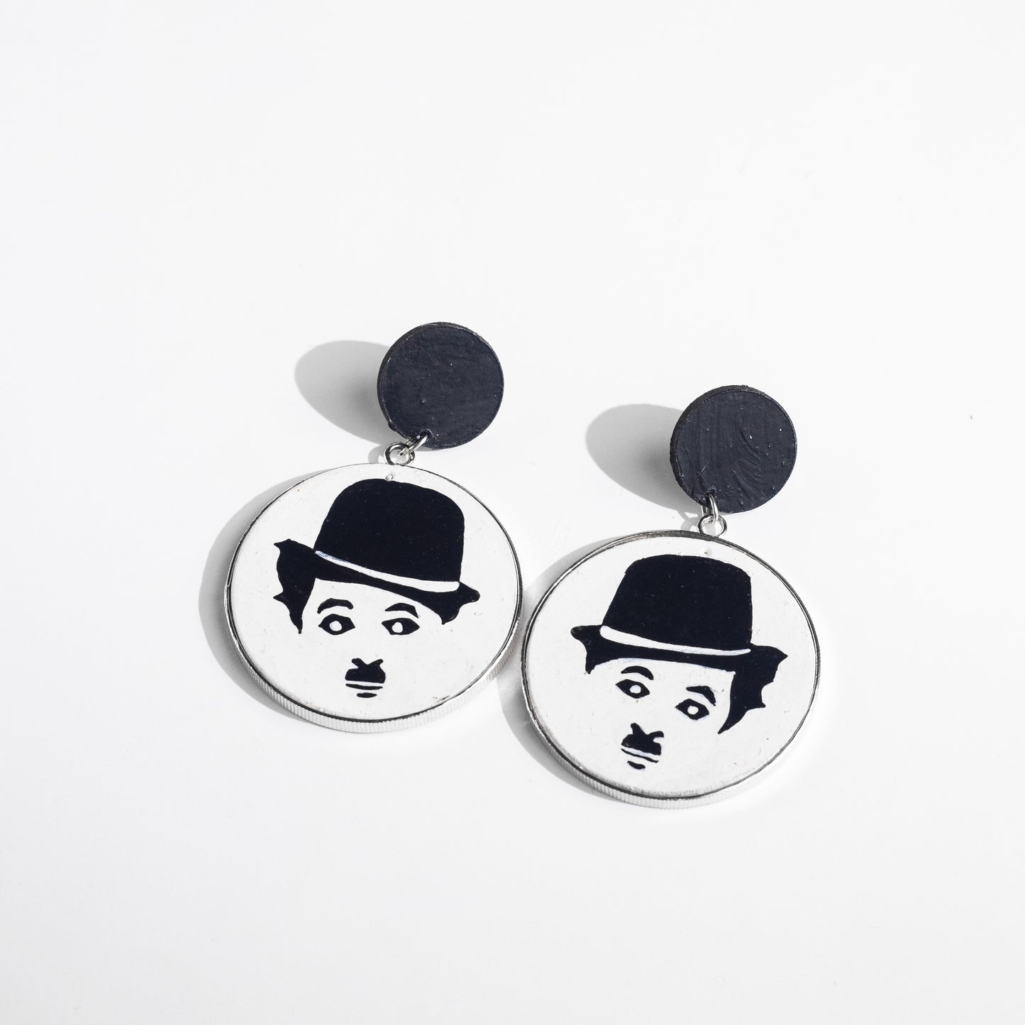 "Hello Charlie" Hand-painted Earring