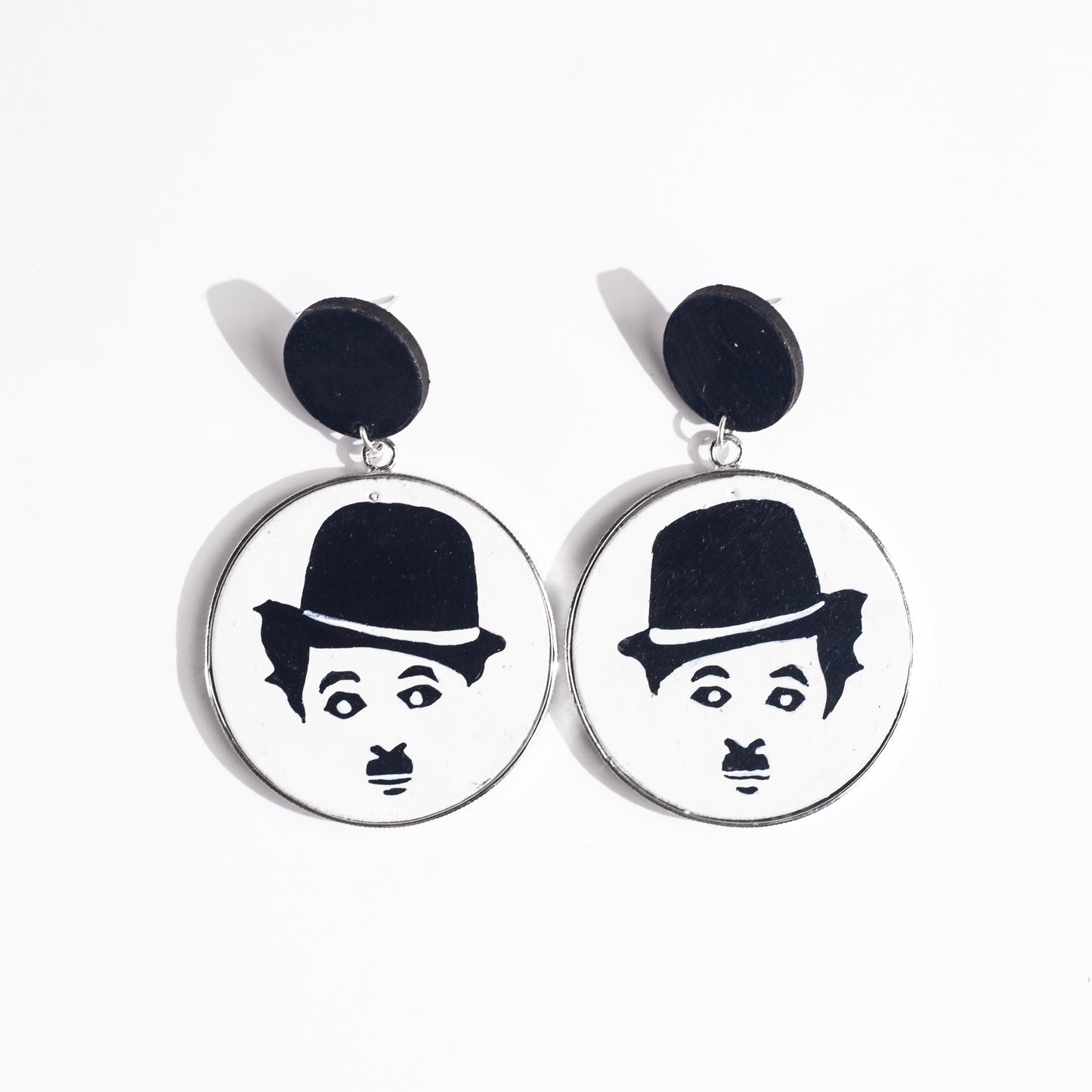 "Hello Charlie" Hand-painted Earring