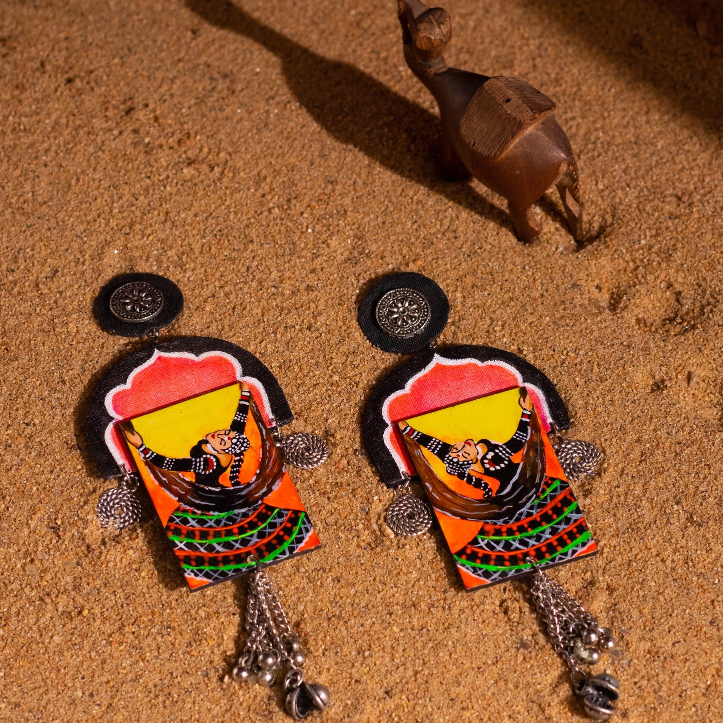 "Banjaran" Hand-painted Earring