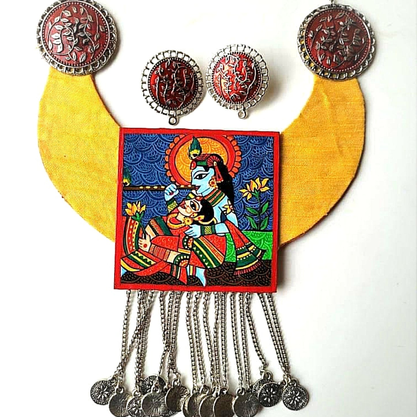 "Leela" Hand-painted Neckpiece