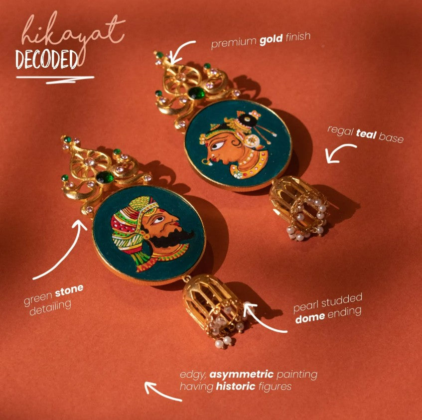 "Hikayat" Hand-painted Earring