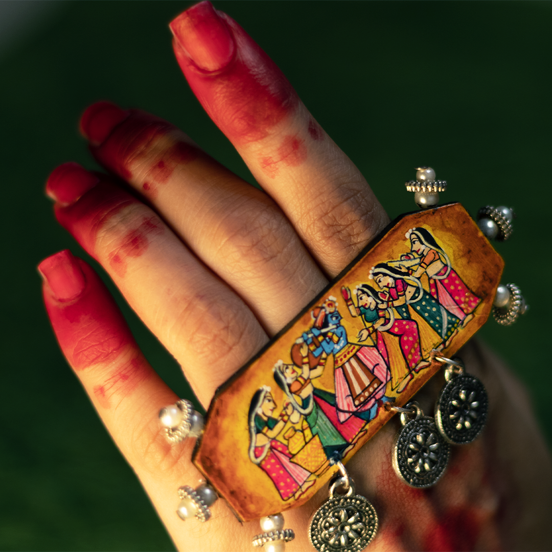 "Raas" Hand-painted Finger Ring