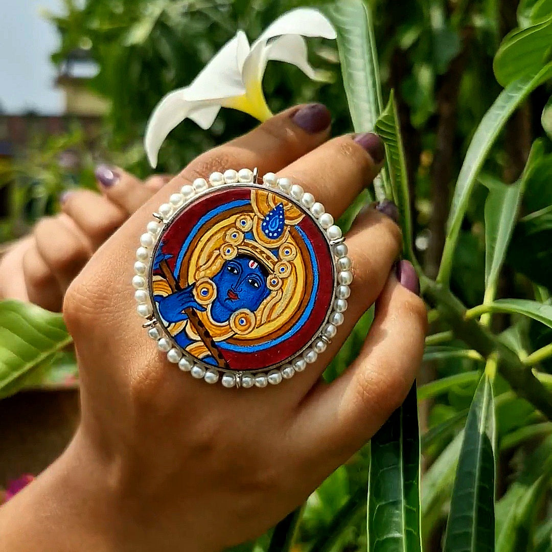 "Murari" Hand-painted Finger Ring