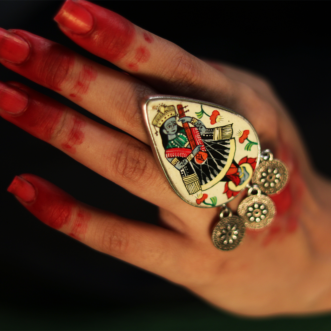 "Shripada" Hand-painted Finger Ring