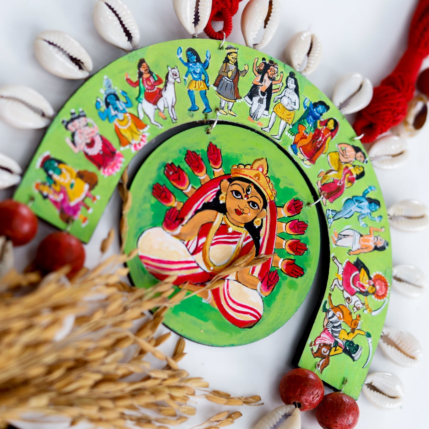 "Debi chala" Hand-painted Neckpiece