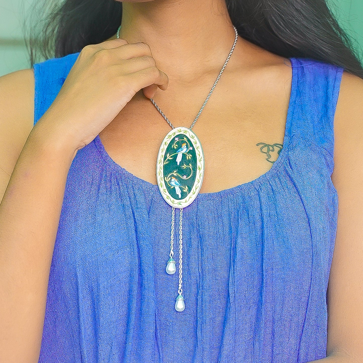 "Nova" Hand-painted Tie-chain