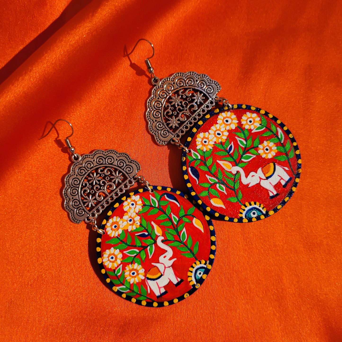 "Hasthi" Hand-painted Earring