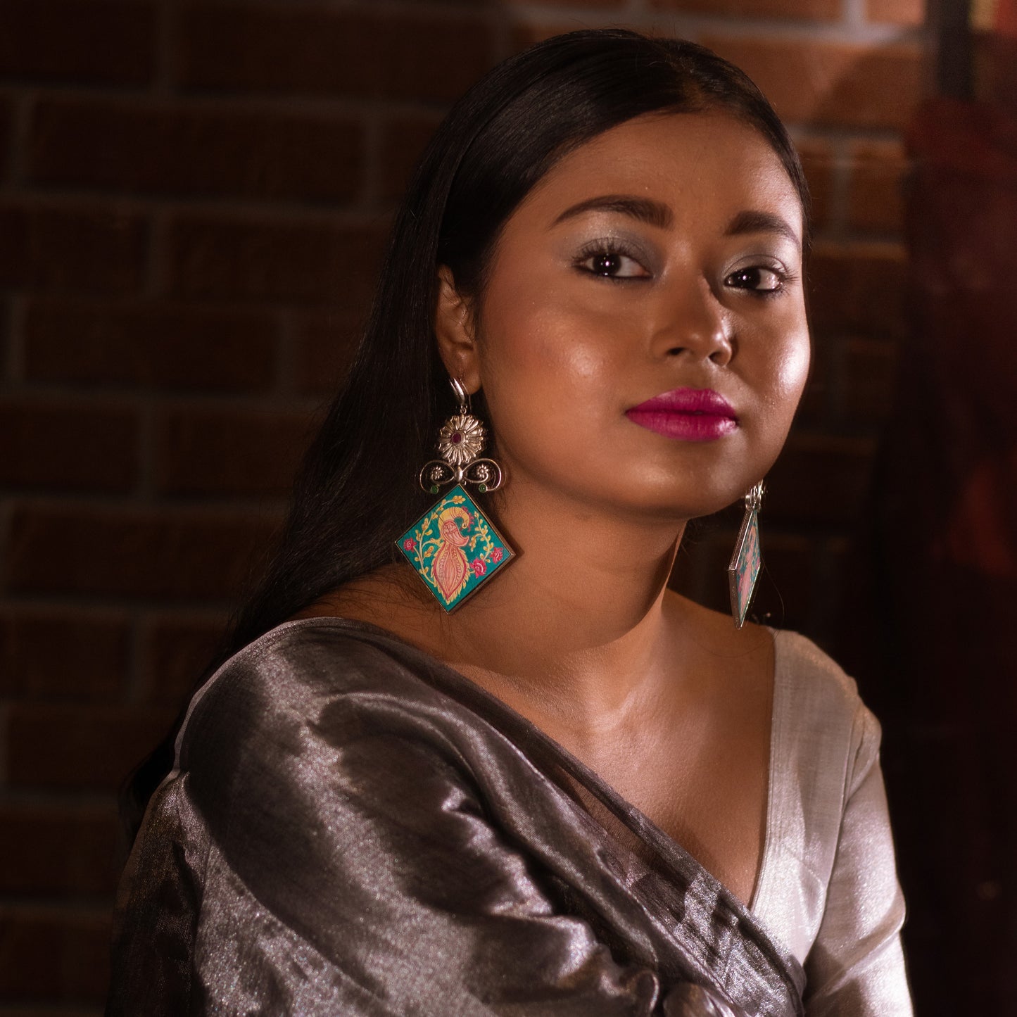 "Pakeezah" Hand-painted Earring
