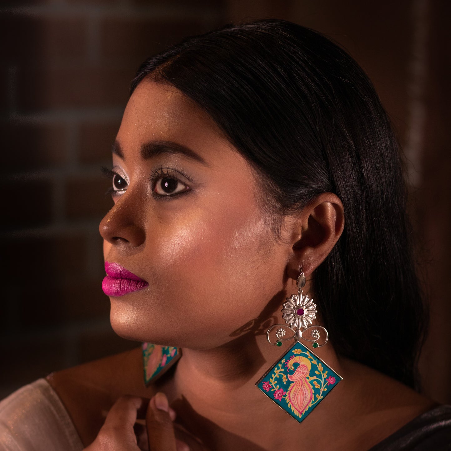 "Pakeezah" Hand-painted Earring