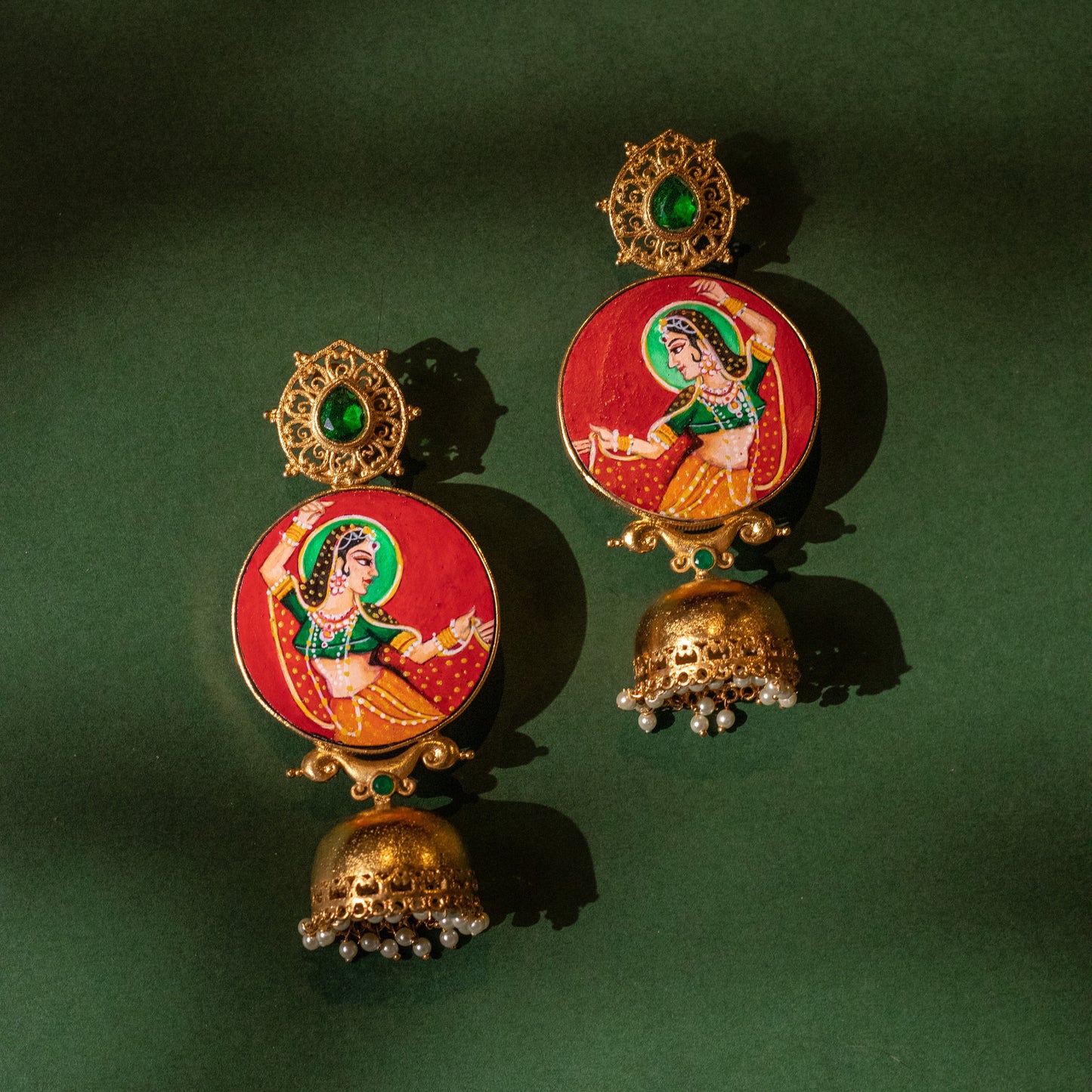"Afreen" Hand-painted Earring