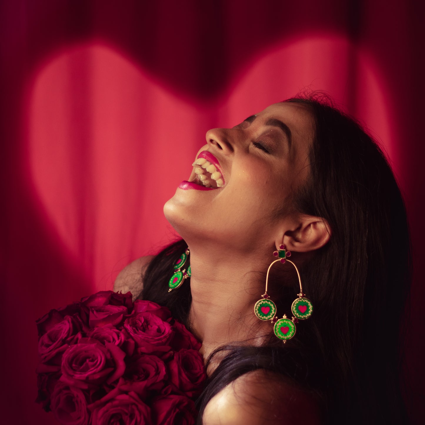 "Mi Amore" Hand-painted Earring