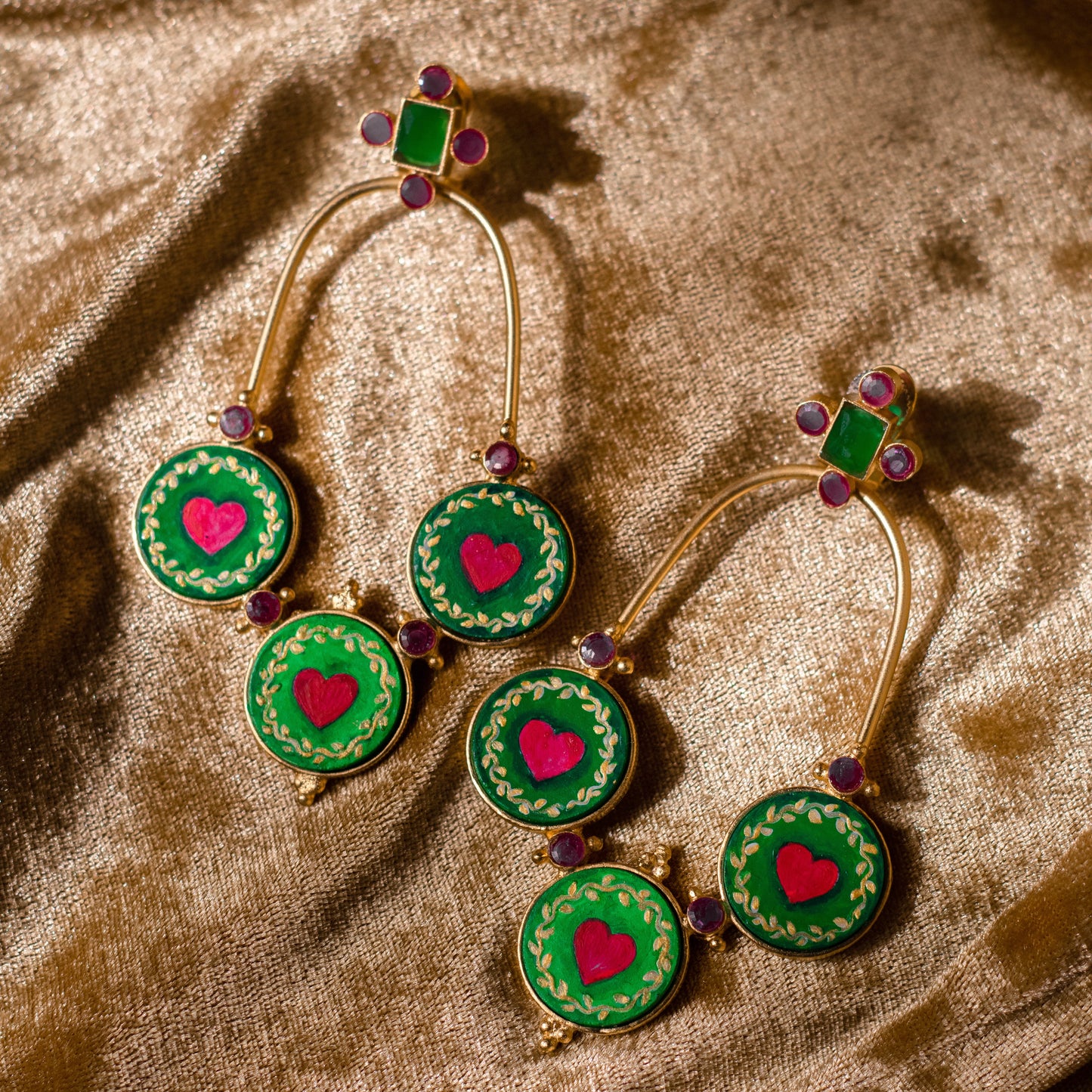 "Mi Amore" Hand-painted Earring