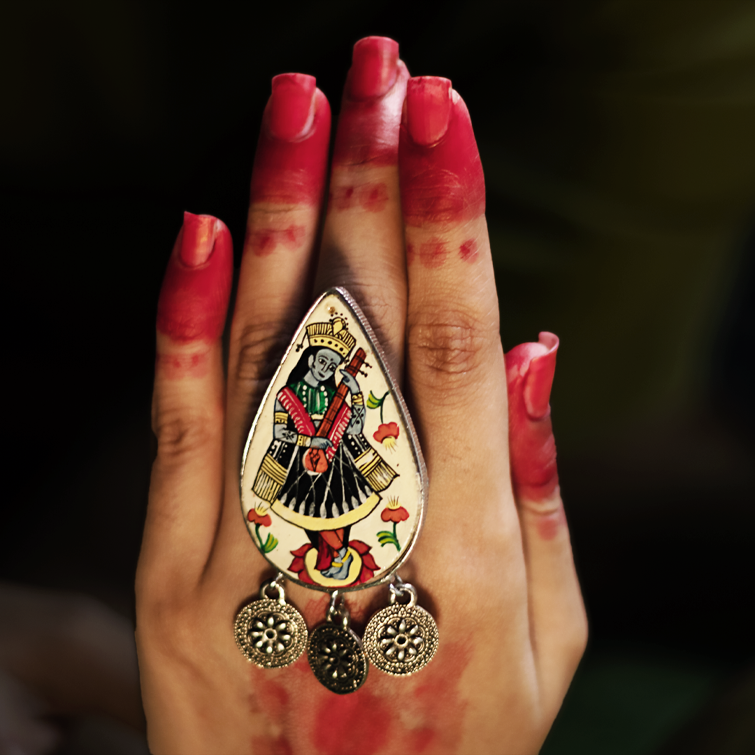 "Shripada" Hand-painted Finger Ring