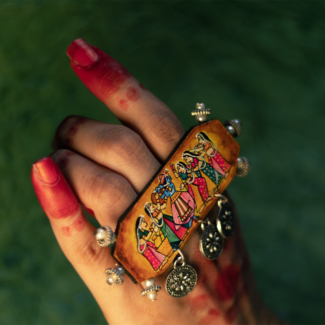 "Raas" Hand-painted Finger Ring