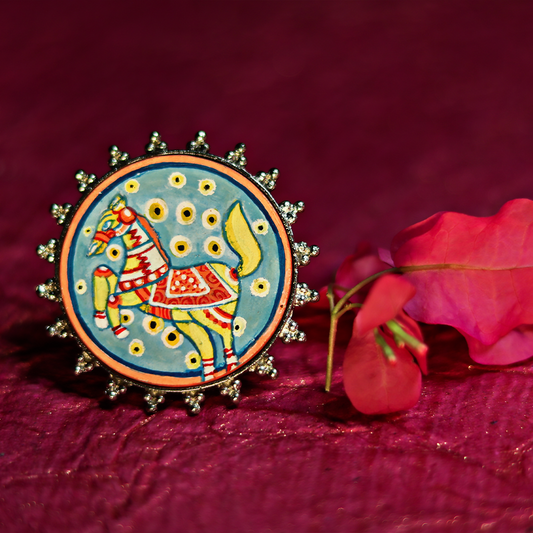 "Ghotak" Hand-painted ring