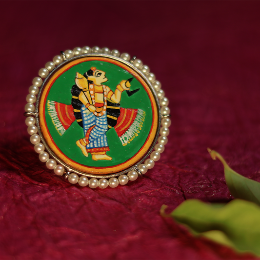 "Haladhara" Hand-painted Finger Ring
